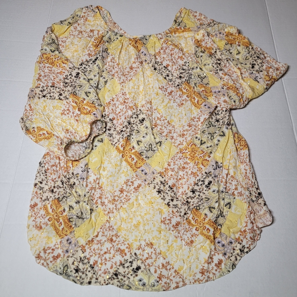 Matilda Jane Good Hart Rockport‎ Blouse Size Large BoHo Floral